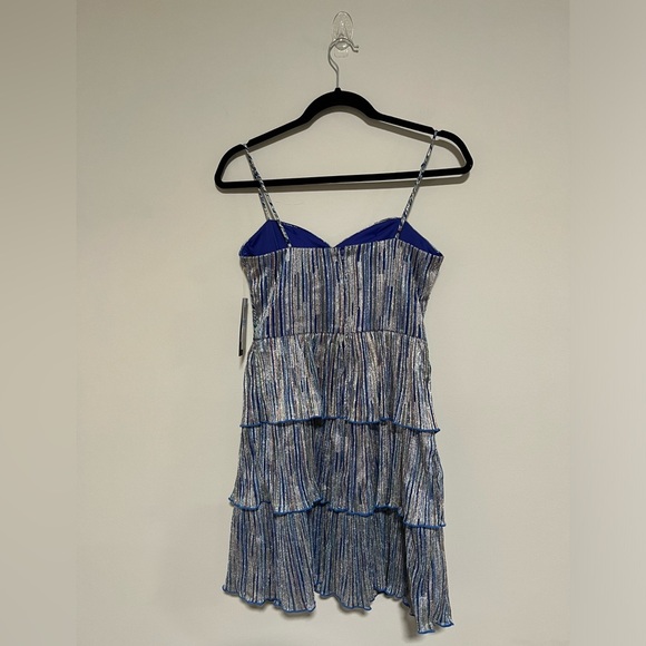 City Studio Multicolor Metallic Tiered Mini Dress Size 5/6 Party Prom Cocktail - Picture 6 of 10